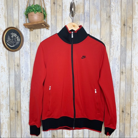 Nike Other - Nike Red & Black Zip-Up Sports Jacket